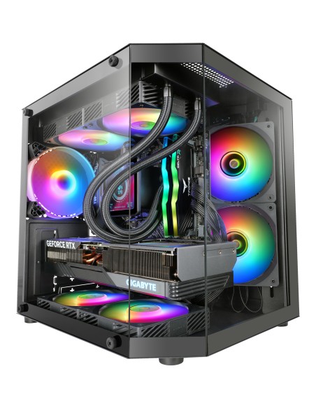 Mars Gaming MC-3TLITE Mini Tower Negro