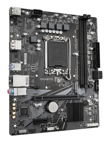 GIGABYTE H610M K V2 Placa base - Procesadores Intel Core 14ª generación, hasta 5600 MHz DDR5, 1xPCIe 3.0 M.2, LAN 1GbE, USB 3.2