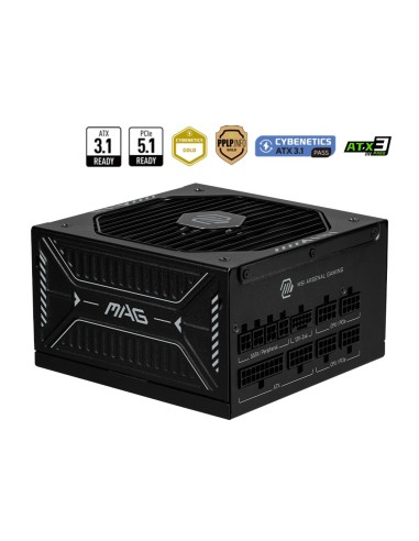 MSI MAG A850GLS PCIE5 unidad de fuente de alimentación 850 W 24-pin ATX ATX Negro