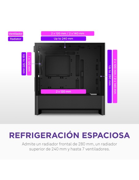 NZXT H9 H3 Flow Midi Tower Negro