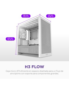 NZXT H9 H3 Flow Midi Tower Blanco 2