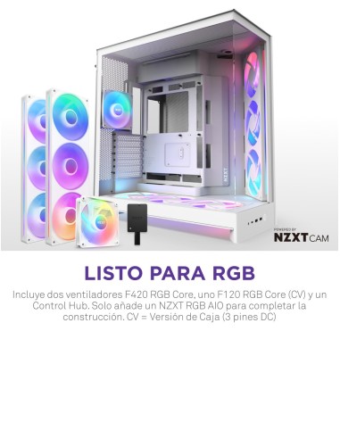 NZXT H9 Flow RGB+ Midi Tower Blanco