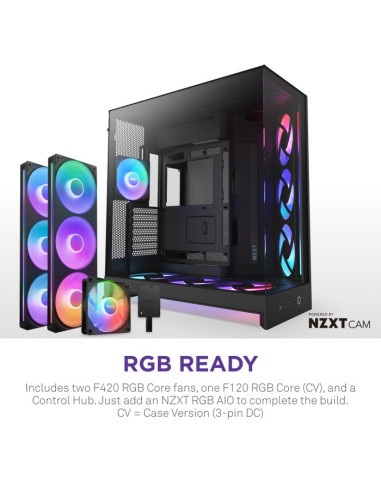 NZXT H9 Flow RGB+ Midi Tower Negro