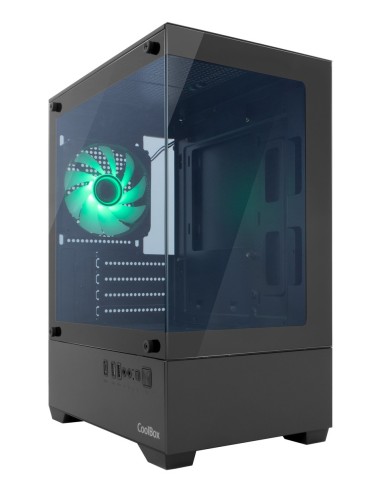 CoolBox Gaming Caja MATX GM200 Vision Lite Negra USB-C 3.2 Gen1 Sin Fte + 1 Vent. ARGB