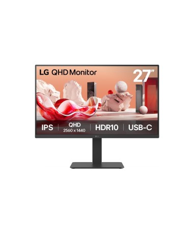 LG 27BA65QB pantalla para PC 68,6 cm (27") 2560 x 1440 Pixeles Wide Quad HD LED Negro