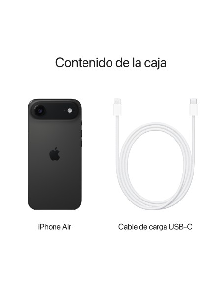 Apple iPhone Air 16,5 cm (6.5") SIM doble iOS 26 5G USB Tipo C 512 GB Negro