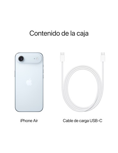 Apple iPhone Air 16,5 cm (6.5") SIM doble iOS 26 5G USB Tipo C 1 TB Azul