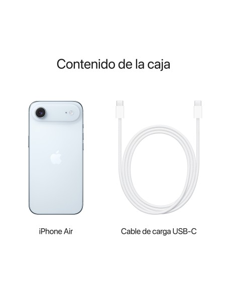 Apple iPhone Air 16,5 cm (6.5") SIM doble iOS 26 5G USB Tipo C 1 TB Azul