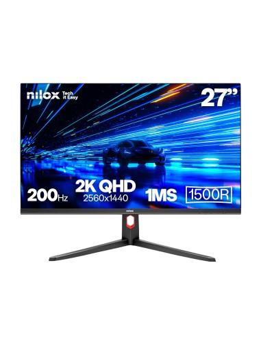 Nilox MONITOR 27 CURVO 200HZ 2K HDMI DP pantalla para PC 68,6 cm (27") 2560 x 1440 Pixeles LCD Negro