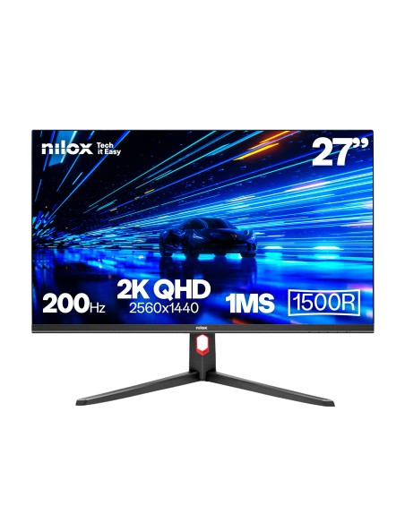 Nilox MONITOR 27 CURVO 200HZ 2K HDMI DP pantalla para PC 68,6 cm (27") 2560 x 1440 Pixeles LCD Negro