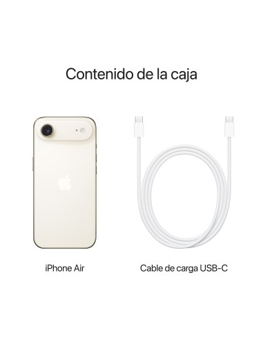 Apple iPhone Air 16,5 cm (6.5") SIM doble iOS 26 5G USB Tipo C 512 GB Oro