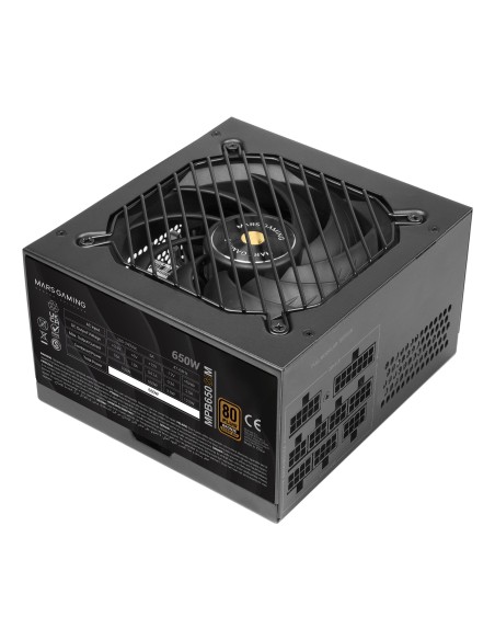 Mars Gaming MPB650SIM unidad de fuente de alimentación 650 W 24-pin ATX ATX Negro