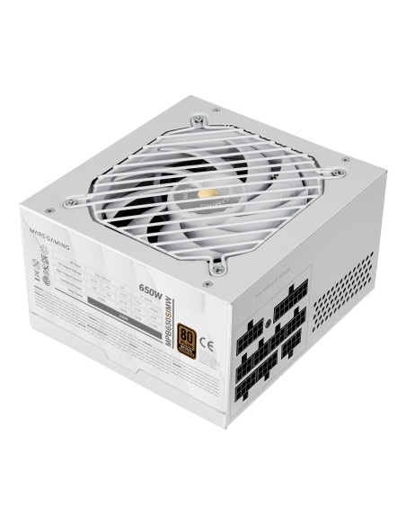 Mars Gaming MPB650SIMW unidad de fuente de alimentación 650 W 24-pin ATX ATX Blanco
