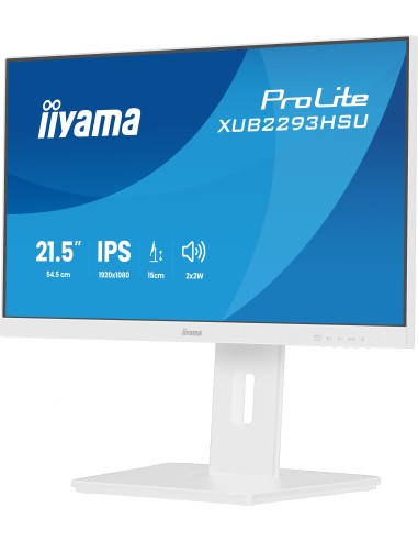 iiyama ProLite XUB2293HSU-W7 pantalla para PC 54,6 cm (21.5") 1920 x 1080 Pixeles Full HD LED Blanco