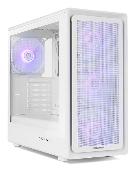 NOX Hummer NXHUMMERAEROWH carcasa de ordenador Midi Tower Blanco