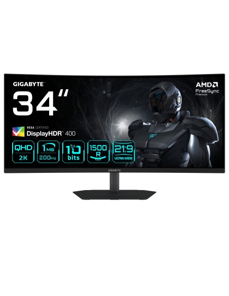 GIGABYTE G34WQC2 Monitor Gaming Curvo 34" WQHD