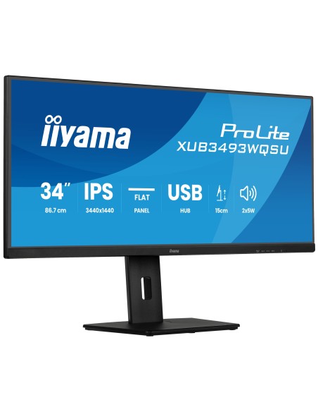 iiyama ProLite XUB3493WQSU-B6 pantalla para PC 86,4 cm (34") 3440 x 1440 Pixeles UltraWide Quad HD LED Negro