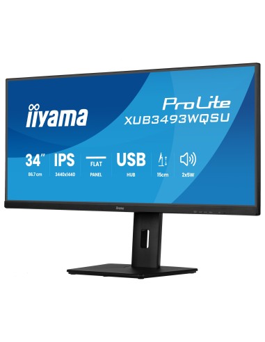 iiyama ProLite XUB3493WQSU-B6 pantalla para PC 86,4 cm (34") 3440 x 1440 Pixeles UltraWide Quad HD LED Negro