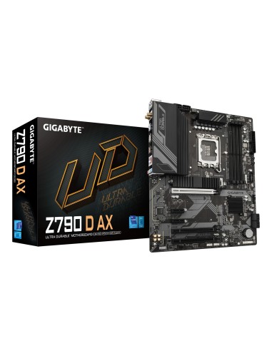 GIGABYTE Z790 D AX Placa base - Soporta CPUs Intel Core de 14ª generación, VRM digital de 12+1+1 fases, hasta 7600MHz DDR5