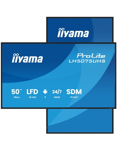 iiyama LH5075UHS-B2AG pantalla de señalización Pantalla plana para señalización digital 125,7 cm (49.5") LCD Wifi 500 cd   m²