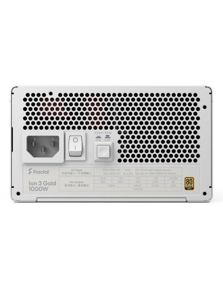 Fractal Design Ion 3 Gold 1000W unidad de fuente de alimentación 24-pin ATX ATX Blanco