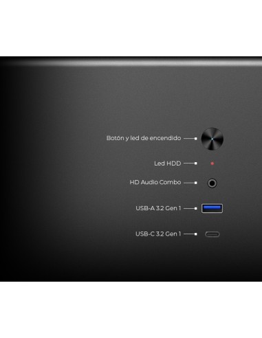 CoolBox CAJA MATX M640C USB-C 3.2 GEN1 FULLMETAL SIN FTE + 1 VENT. 90MM