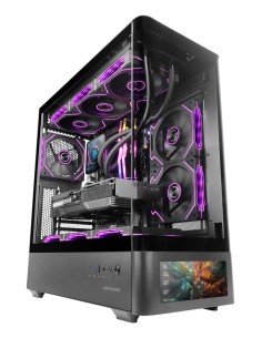 Mars Gaming MCLCDPRO carcasa de ordenador Midi Tower Negro