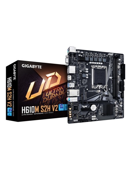 GIGABYTE H610M S2H V2 Placa base - Soporta CPUs Intel Core de 14ª generación, 4+1+1 Fases Híbridas VRM Digital, hasta 5600MHz