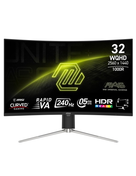 MSI MAG 325CQRXF E2 pantalla para PC 80 cm (31.5") 2560 x 1440 Pixeles Wide Quad HD LED Negro