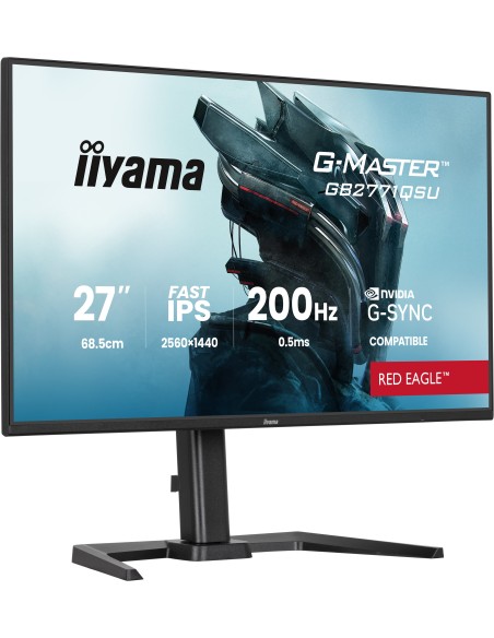 iiyama G-MASTER GB2771QSU-B1 pantalla para PC 68,6 cm (27") 2560 x 1440 Pixeles Wide Quad HD Negro