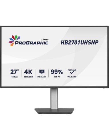 iiyama PROGRAPHIC HB2701UHSNP-B1 pantalla para PC 68,6 cm (27") 3840 x 2160 Pixeles 4K Ultra HD LCD Negro