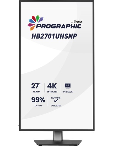 iiyama PROGRAPHIC HB2701UHSNP-B1 pantalla para PC 68,6 cm (27") 3840 x 2160 Pixeles 4K Ultra HD LCD Negro