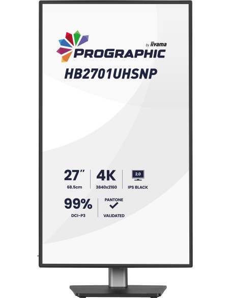 iiyama PROGRAPHIC HB2701UHSNP-B1 pantalla para PC 68,6 cm (27") 3840 x 2160 Pixeles 4K Ultra HD LCD Negro