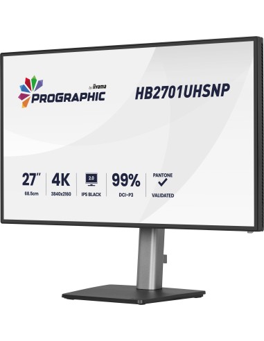 iiyama PROGRAPHIC HB2701UHSNP-B1 pantalla para PC 68,6 cm (27") 3840 x 2160 Pixeles 4K Ultra HD LCD Negro