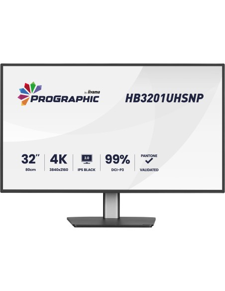 iiyama ProGraphic HB3201UHSNP-B1 pantalla para PC 80 cm (31.5") 3840 x 2160 Pixeles 4K Ultra HD Negro
