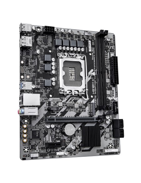 GIGABYTE H810M K Placa Base – Procesadores Intel Core Ultra (Serie 2), VRM de 3+1+2 fases, hasta 6400 MHz DDR5, 1 x M.2 PCIe