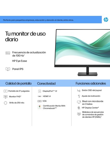 HP Series 3 Pro Monitor FHD de la serie 3 Pro de 27 pulgadas  327pf