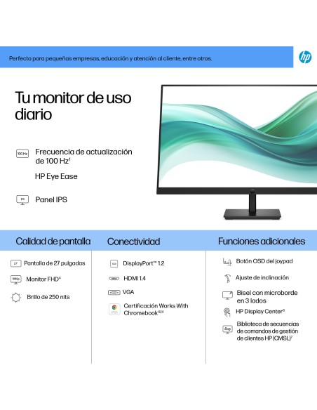 HP Series 3 Pro Monitor FHD de la serie 3 Pro de 27 pulgadas  327pf