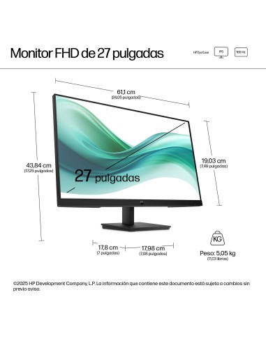 HP Series 3 Pro Monitor FHD de la serie 3 Pro de 27 pulgadas  327pf