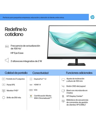 HP Series 3 Pro Monitor FHD de la serie 3 Pro de 27 pulgadas  327ph