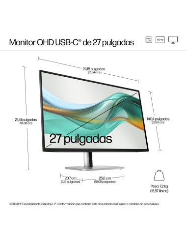HP Series 5 Pro Monitor QHD USB-C Pro de la serie 5 de 27 pulgadas  527pu