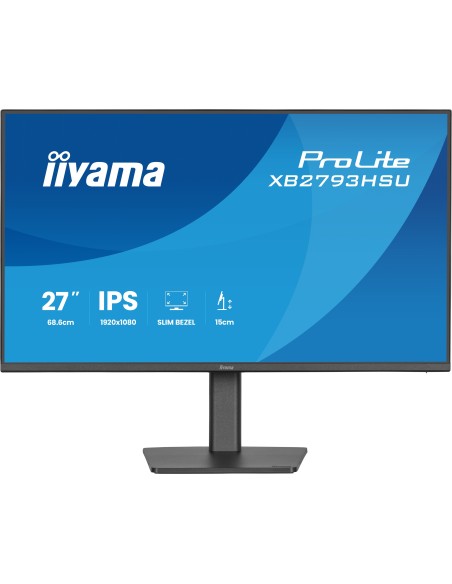 iiyama ProLite XB2793HSU-B1 pantalla para PC 68,6 cm (27") 1920 x 1080 Pixeles Full HD LED Negro