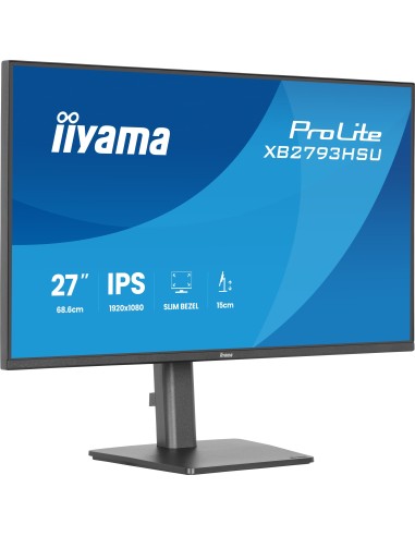 iiyama ProLite XB2793HSU-B1 pantalla para PC 68,6 cm (27") 1920 x 1080 Pixeles Full HD LED Negro