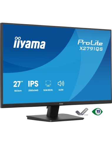 iiyama ProLite X2791QS-B1 pantalla para PC 68,6 cm (27") 2560 x 1440 Pixeles Quad HD LED Negro