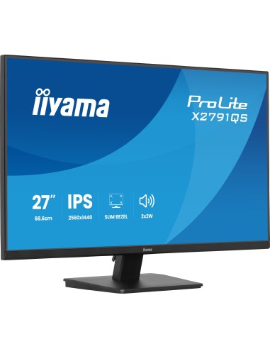 iiyama ProLite X2791QS-B1 pantalla para PC 68,6 cm (27") 2560 x 1440 Pixeles Quad HD LED Negro