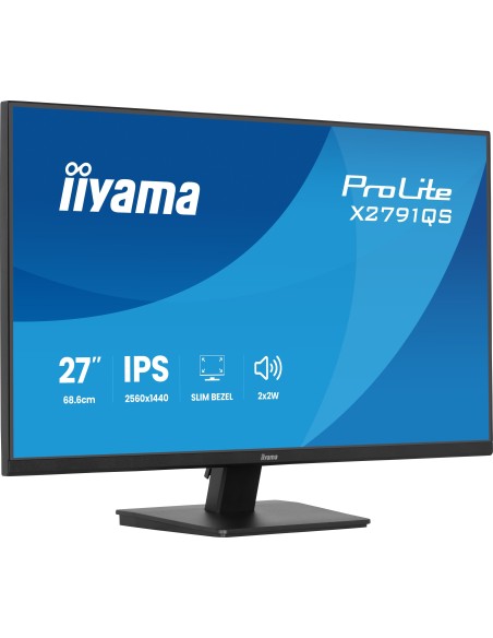 iiyama ProLite X2791QS-B1 pantalla para PC 68,6 cm (27") 2560 x 1440 Pixeles Quad HD LED Negro