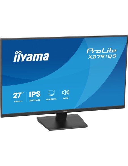 iiyama ProLite X2791QS-B1 pantalla para PC 68,6 cm (27") 2560 x 1440 Pixeles Quad HD LED Negro