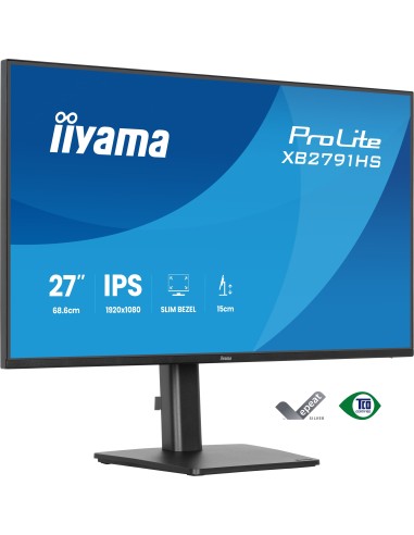 iiyama ProLite XB2791HS-B1 pantalla para PC 68,6 cm (27") 1920 x 1080 Pixeles Full HD LED Negro