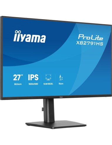 iiyama ProLite XB2791HS-B1 pantalla para PC 68,6 cm (27") 1920 x 1080 Pixeles Full HD LED Negro