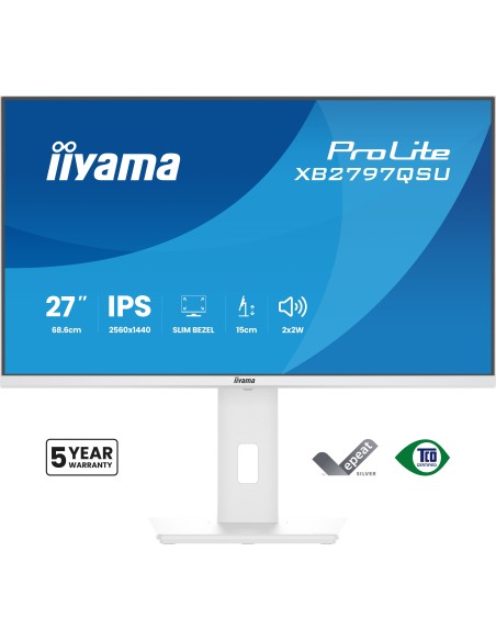 iiyama ProLite XB2797QSU-W1 pantalla para PC 68,6 cm (27") 2560 x 1440 Pixeles Quad HD LED Blanco